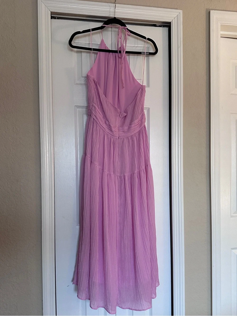Astr Girls' Lavender Halter Tiered Maxi Dress
